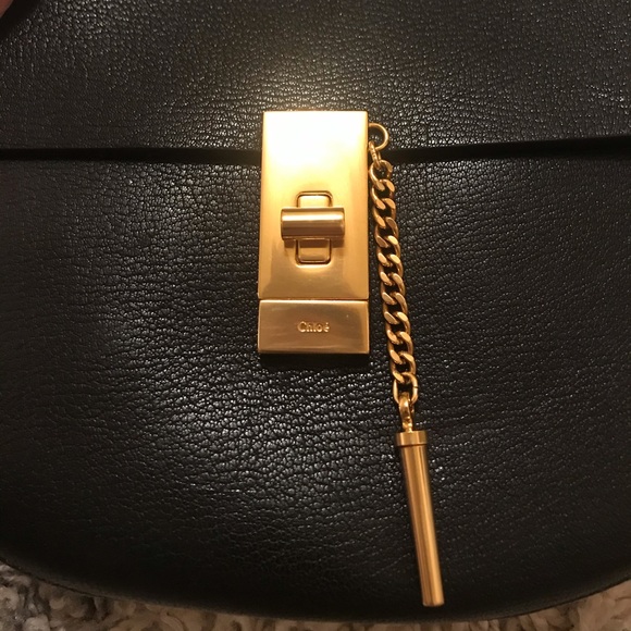 Chloe Drew Bag Black Leather Gold Hardware - Picture 7 of 8